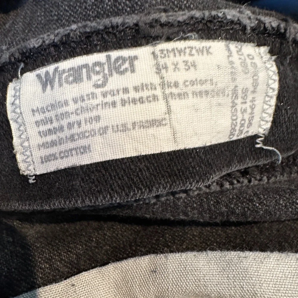 Y2K Wrangler Cowboy Cut Original Fit Jeans Men's 34X34 Black Western‎ USA Rodeo